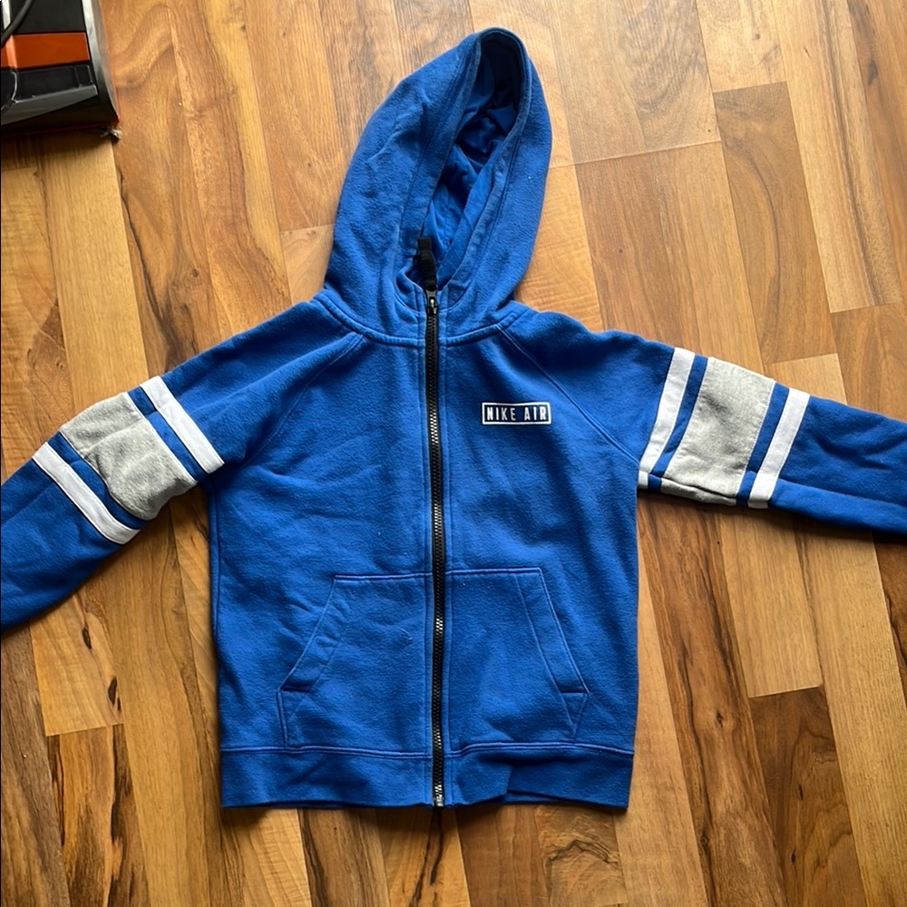 Nike Blue Sweatshirt with White Stripes